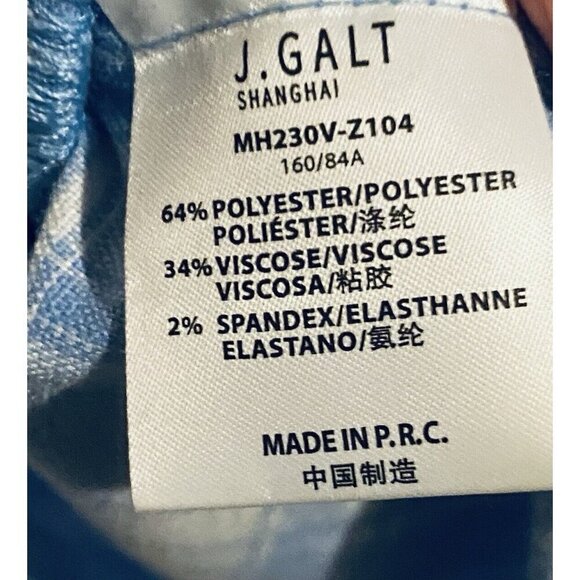 John Galt Dress Womens One Size Blue Plaid Jennifer Mini Strappy Beachy Boho - Picture 7 of 8